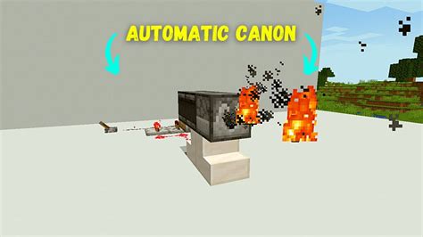 How To Make Automatic Fire Charge Canon Minecraft Mcpe Youtube