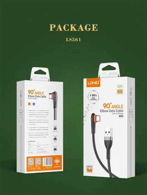 Ldnio Ls A Fast Charging L Shape Type C Cable