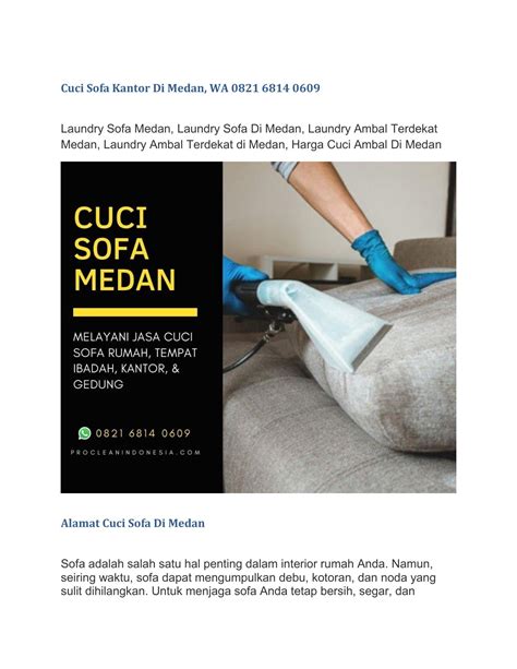 Cuci Sofa Kantor Di Medan Wa Pdf Docdroid