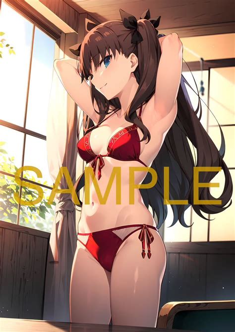 1円 Fate/stay night 遠坂凛 アニメ A4 ポスター 同人 最高級 高品質 オリジナル イラスト アート セクシーポスター 美 ...