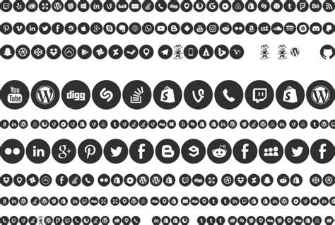 Social Media Circled Font Download Free For Desktop And Webfont