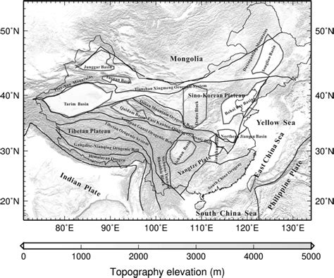 Distribution Of The Main Tectonic Units In The Chinese Mainland Major