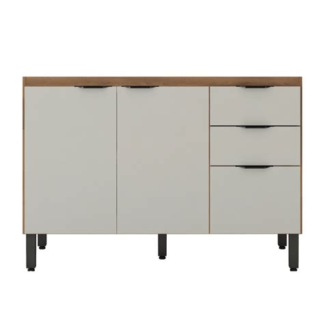 Balcão de Cozinha para Pia cm Firenze Amêndola Nude Prime Tx Demóbile