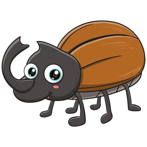 Illustration Vectorielle De Dessin Anim Mignon Scarab E Rhinoc Ros