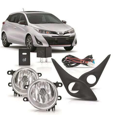 KIT FAROL DE MILHA YARIS 18 22 C GRADE PTO TEXTURIZADO