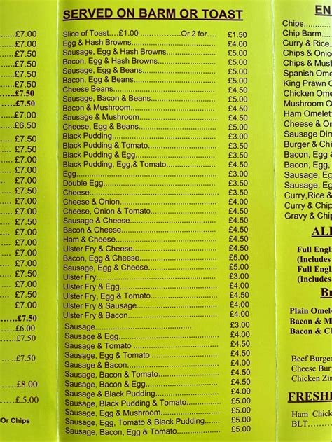 Menu At Sans Cafe Liverpool