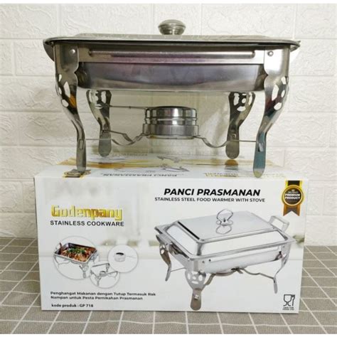 Jual Chafing Dish Warmer Stove Pemanas Segi Prasmanan Stainless Steel