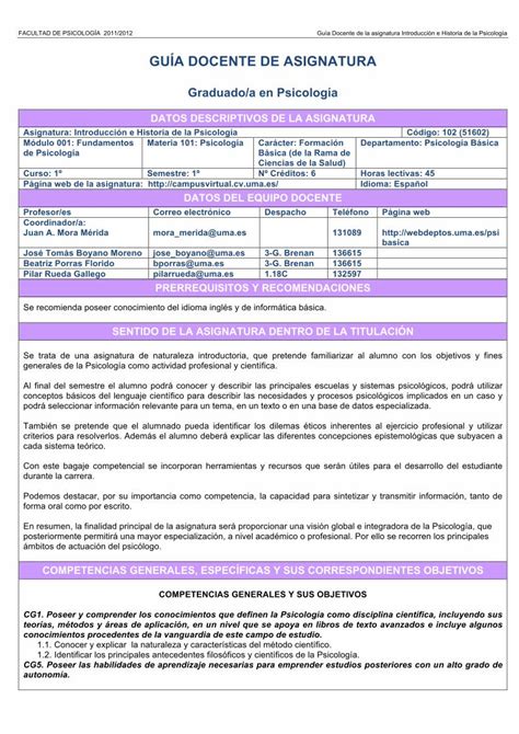 Pdf Gu A Docente De Asignatura Universidad De M Pdf Filela