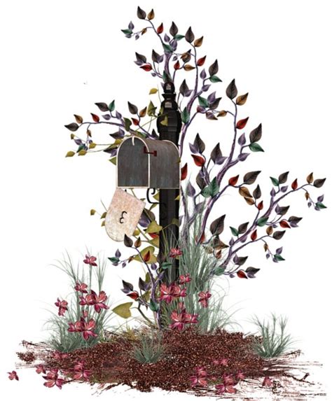 Gorgeous Autumn Outdoor Deco: Mailbox with Flowers and Leaves