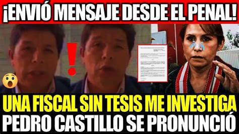 Contundente El Presidente Pedro Castillo Brind Mensaje A Todo El