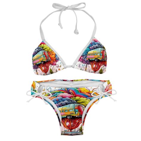 Mind Car Detachable Sponge Adjustable Strap Bikini Set Two Pack Versatile Swimwear For All