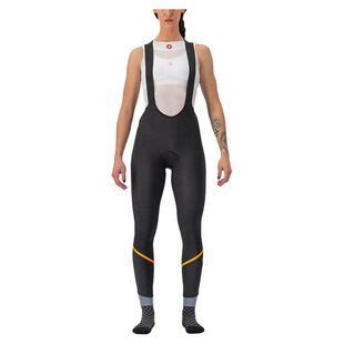 Castelli Womens Velocissima Bib Tights Black Melon Silver Reflex S