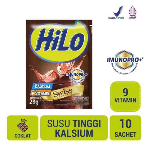 Jual Hilo Swiss Chocolate Sachet Minuman Cokelat Tinggi Kalsium Di