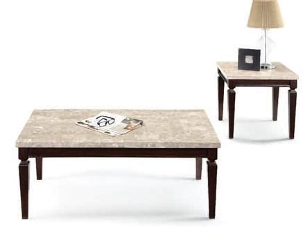 Agatha White Marble Coffee Table Set