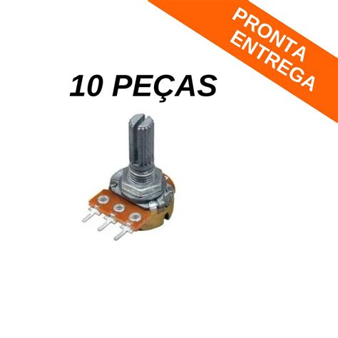 Kit 10 peças - Potenciômetro Linear 500K L15mm (B500K) - WH148-1 ...