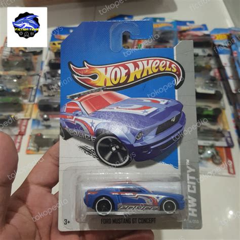 Jual Hot Wheels Ford Mustang Gt Concept Police Biru Kota Surabaya Fiction Toys Tokopedia