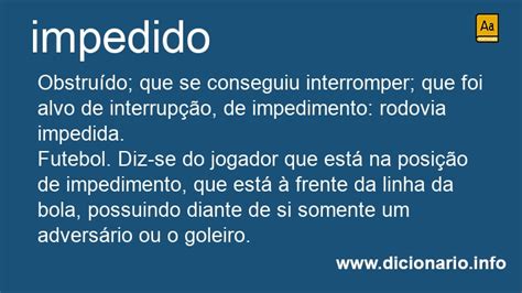 O Que Significa Impedido