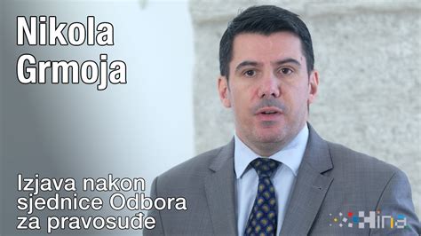 Izjave Nakon Sjednice Odbora Za Pravosu E Grmoja Youtube