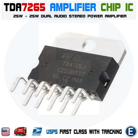 TDA7265 25 + 25W Dual Stereo Audio Power Amplifier Chip IC TDA 7265 ST ...