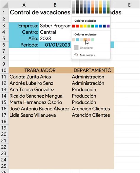 Plantilla para GESTIÓN de EMPLEADOS en EXCEL