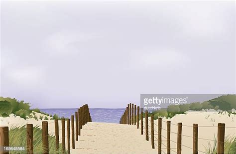 Beach Sand Dune Path Stockfotos En Beelden Getty Images