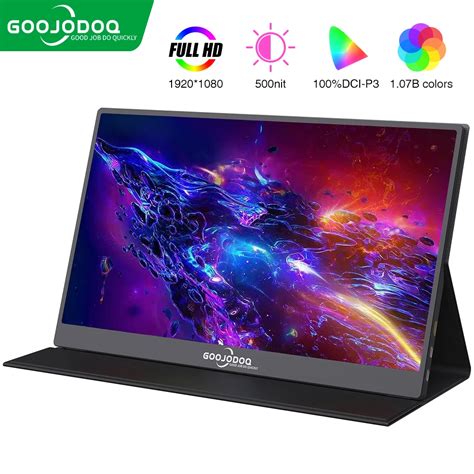 GOOJODOQ Portable Monitor For Laptop 15 6 1920 1080P FHD IPS Display