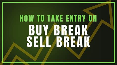 How To Trade On Buy Break Sell Break Strategy Forex Crypto Trading