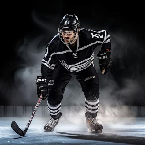 Premium AI Image Illustration Of Hockey Referee Hockey Referee On Ice