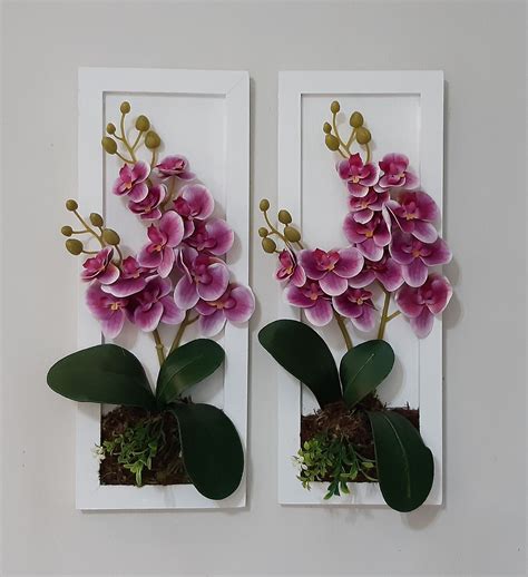 QUADROS DECORATIVOS ORQUÍDEAS ARTIFICIAIS R 155 00 Orquídeas