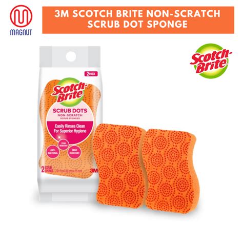 M Scotch Brite Non Scratch Scrub Dots Cleaning Sponge Non Scratch