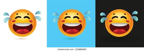 Crying Face Emoji Tears Eyes Rosy Stock Vector (Royalty Free ...