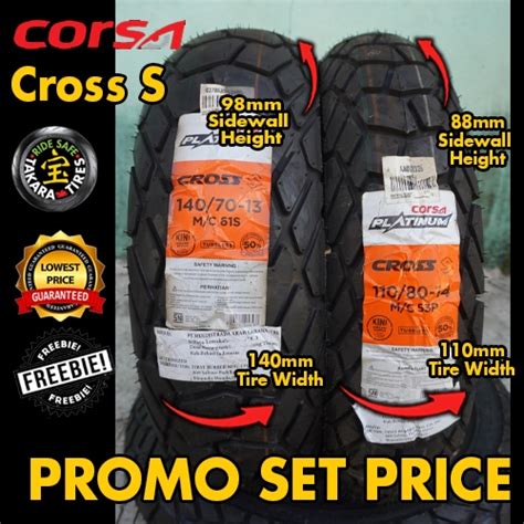 Corsa Tires Cross S Set Discounted Set Price Shopee