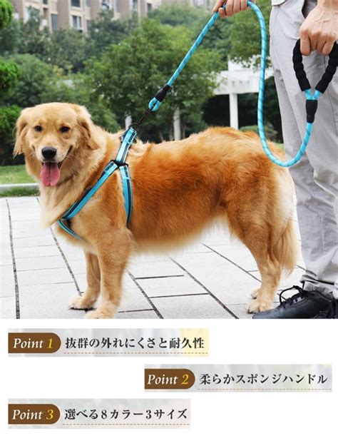 【楽天市場】犬 リード 犬用 リード 小型犬 中型犬 大型犬 持ちやすい ソフトハンドル おしゃれ 首輪 おしゃれ 幅08cm 幅10cm 幅12cm 全長150cm ハーネス オシャレ