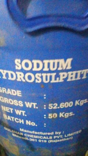 Sodium Hydrosulphite Packaging Type HDPE Drum Packaging Size 50 Kg