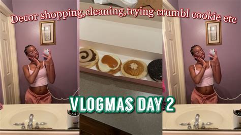 Vlog Clean With Me Christmas Decor Shopping Trying Crumbl Cookie