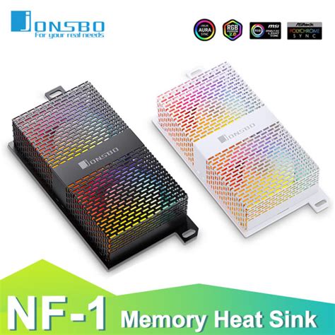 Jonsbo NF 1 Memory Heatsink ARGB Dual 5020 Fans RAM Cooling Synchronous