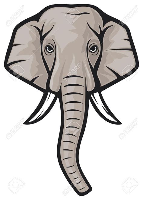 Elephant Head Drawing | Free download on ClipArtMag