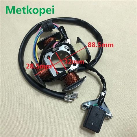 Motorcycle CG125 ZJ125 4 Pole 5 Wire Magneto Stator Coil Generator For