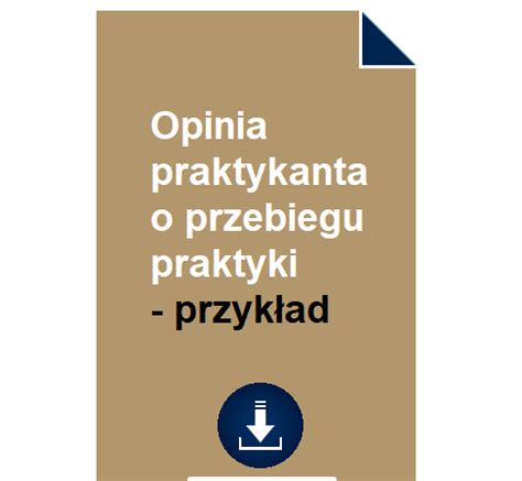 Opinia praktykanta o przebiegu praktyki przykład POBIERZ