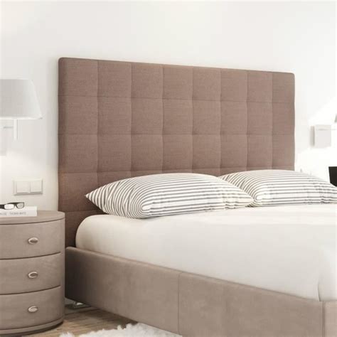 Sogno T Te De Lit Capitonn E Style Contemporain Tissu Marron L