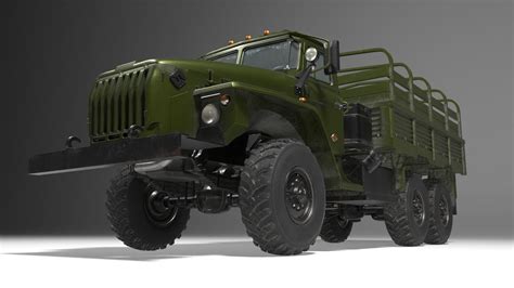 Russian Military Truck URAL 4320 3D Model CGTrader