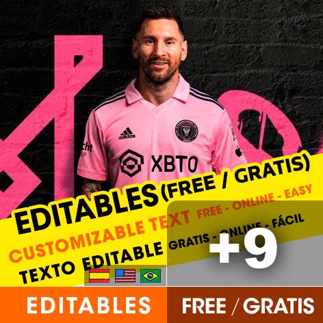 Invitaciones De Messi Inter Miami Para Editar Gratis Whatsapp E