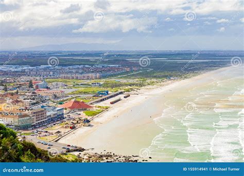 Elevated View of Muizenberg Beach in False Bay Cape Town Stock Image - Image of coast, beautiful ...