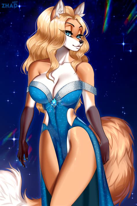 Safe Artist Zhadart Oc Oc Only Canine Fox Mammal