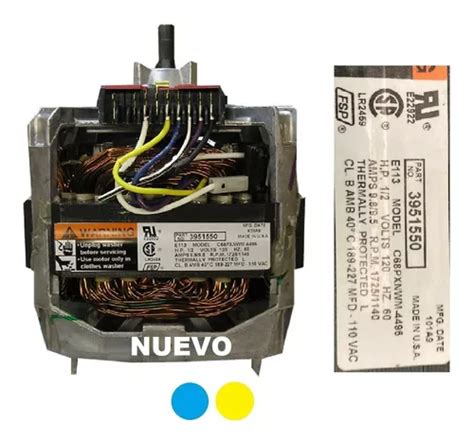 Motor Lavadora Whirlpool Kenmore Original 2 Velocidades Envío gratis