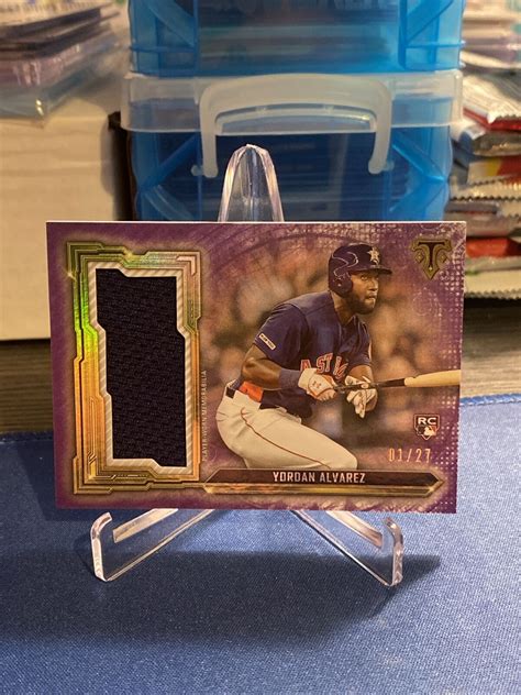 Topps Triple Threads Single Jumbo Relics Amethyst Sjr Ya Yordan