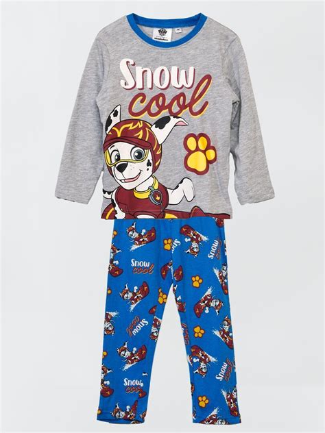 Tweedelige PAW Patrol Pyjama Met T Shirt Broek 2 Delig Grijs