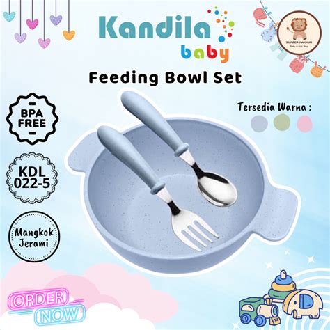 Jual Kandila Baby Feeding Bowl Set Bpa Free Set Mangkok Jerami