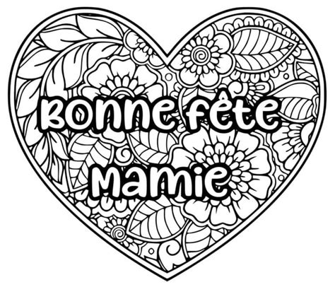 Coloriage Bonne Féte Mamie 9 télécharger et imprimer gratuit sur