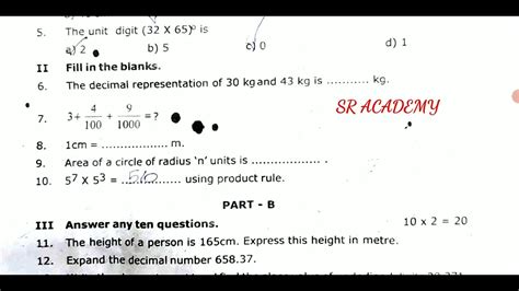 Th Maths Second Midterm Original Question Paper Thirupaththur